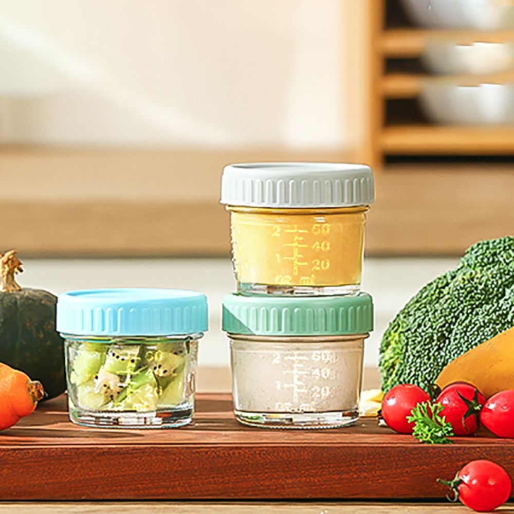 Baby Food Glass Jars - 6 szt. Szklane słoiki typu Mason