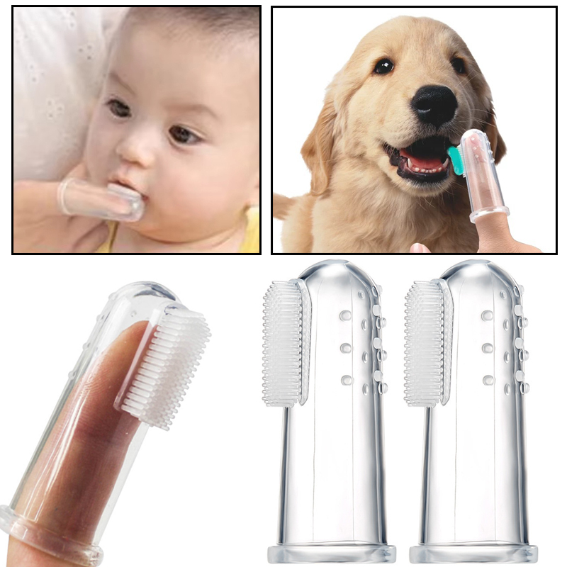 Baby Food Dogs - Miękka silikonowa szczoteczka do zębów dla