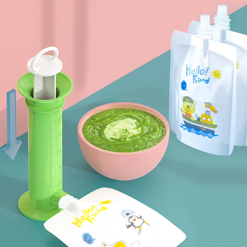 Baby Food Pouches 1 Year Old - Dozownik do napełniania Puree owocowe noworodka