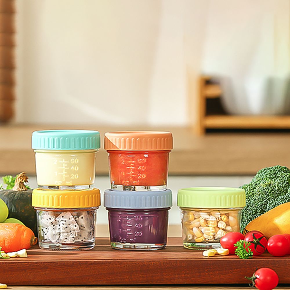 Baby Food Glass Jars - 6 szt. Szklanych słoików typu Mason