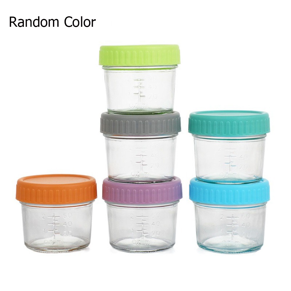 Baby Food Glass Jars - 6 szt. Uniwersalnych szklanych pojemników na