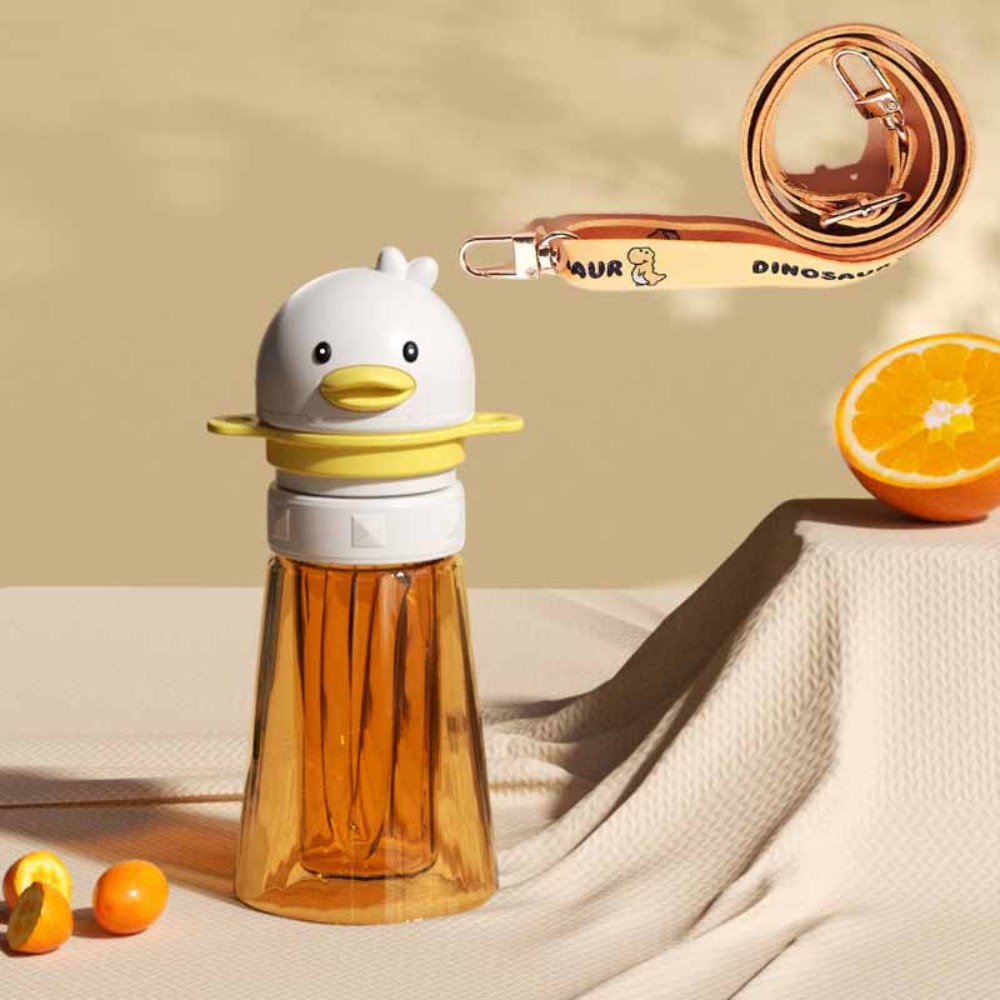 Baby Food Jars With Lids - Kreskówkowy kaczek, nakładka na butelkę dla