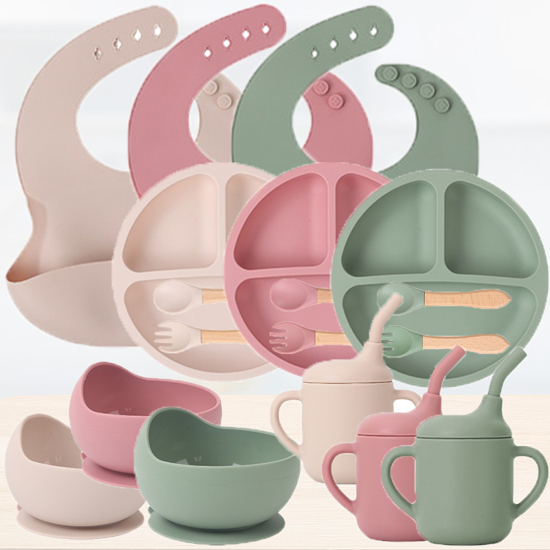Silicone Suction Bowl - Zestaw silikonowej zastawy stołowej dla dzieci