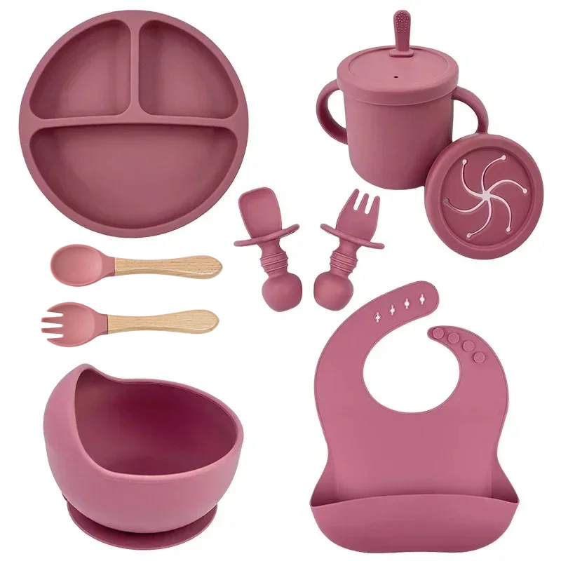 Silicone Suction Bowl - Zestaw naczyń dla dzieci z silikonu
