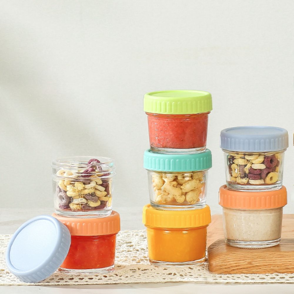 Baby Food Glass Jars - 6 szt. Szklanych pojemników na żywność