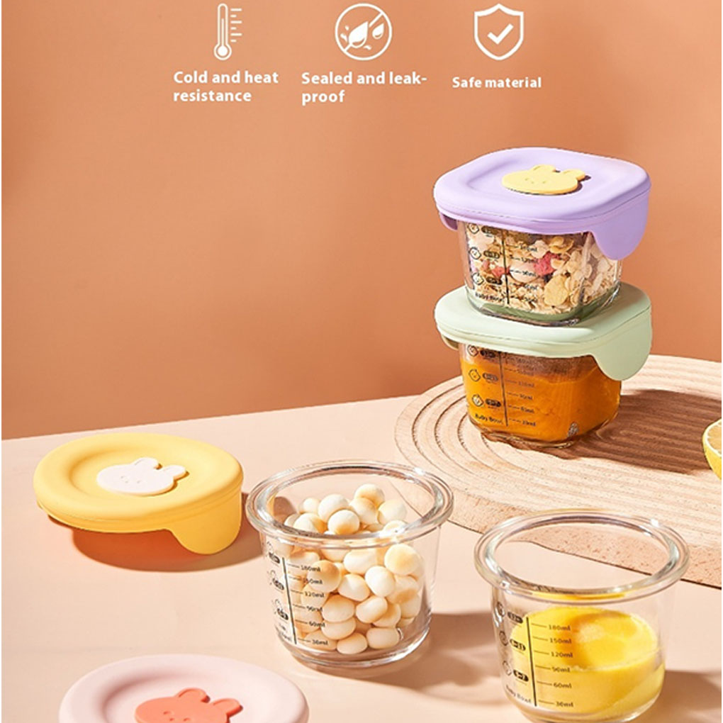Baby Food Glass Jars - 4 sztuki/zestaw Szklane słoiki na żywność