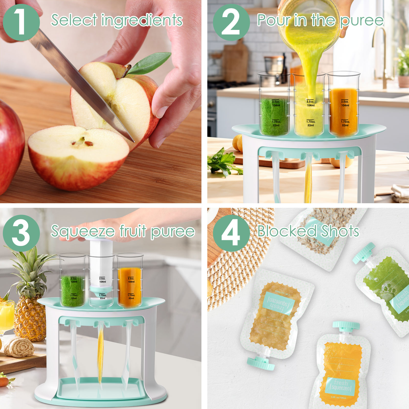Stacja do wyciskania dla niemo – Baby Food Pouches 1 Year Old recenzja i cena