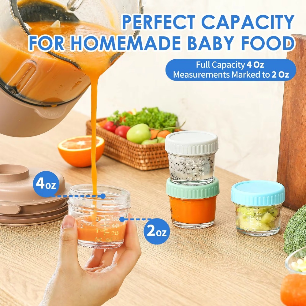 6 szt. Wielofunkcyjne szklane  – Baby Food Glass Jars recenzja i cena